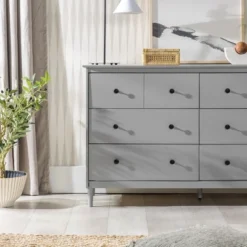 Stiva Classic Mid-Century Modern Horizontal 6 Drawer Dresser - Saracina Home 29 Stiva Classic Mid-Century Modern Horizontal 6 Drawer Dresser - Saracina Home -Furniture Outlet Store GUEST 03a1f54e 4537 4cfe 8b24 c78de9815ace