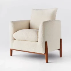 Elroy Faux Shearling Accent Chair With Wood Legs - Threshold™ Designed With Studio McGee 23 Elroy Faux Shearling Accent Chair With Wood Legs - Threshold™ Designed With Studio McGee -Furniture Outlet Store GUEST 04c043ac 4db5 4a26 96a6 5859589608e8