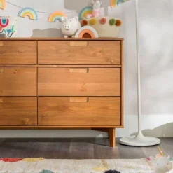 Mid-Century Modern Groove Wood 6 Drawer Dresser - Saracina Home -Furniture Outlet Store GUEST 04d23956 eefc 461e adbc 47cd243dd32b