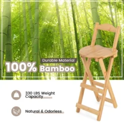 Costway Set Of 4 Bamboo Folding Barstools Counter Height Dining Chairs Installation Free 12 Costway Set Of 4 Bamboo Folding Barstools Counter Height Dining Chairs Installation Free -Furniture Outlet Store GUEST 06e445d6 dc25 4846 8f81 ef7d506d76ca