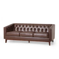 Ovando Contemporary Upholstered 3 Seater Sofa - Christopher Knight Home -Furniture Outlet Store GUEST 09f60da1 8989 456c ac68 90edba24e79b