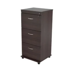 40.16" 3 Drawer Locking File Cabinet Espresso - Inval 17 40.16" 3 Drawer Locking File Cabinet Espresso - Inval -Furniture Outlet Store GUEST 0d019e94 5800 4a33 8841 6b741b9bc795