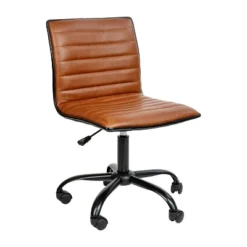 Emma And Oliver Low Back Designer Armless Ribbed Swivel Task Office Chair -Furniture Outlet Store GUEST 0f1228f7 3c23 4f24 aa18 7a856a5b77b7