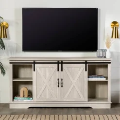 Modern Transitional Sliding Barndoor TV Stand For TVs Up To 65"- Saracina Home 30 Modern Transitional Sliding Barndoor TV Stand For TVs Up To 65"- Saracina Home -Furniture Outlet Store GUEST 0fb4c269 34db 4148 b22d a4215d039ada