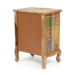 Ailey Handcrafted Boho Mango Wood 3 Drawer Nightstand Natural - Christopher Knight Home -Furniture Outlet Store GUEST 110cf7e6 7613 401d 89e3 e97fb2933bed