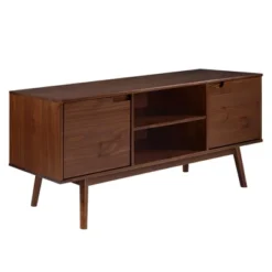 Solid Wood Mid-Century Modern TV Stand For TVs Up To 65" - Saracina Home -Furniture Outlet Store GUEST 124c1f93 b619 426b 85f1 839f07b6bcd7