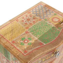 Ailey Handcrafted Boho Mango Wood 3 Drawer Nightstand Natural - Christopher Knight Home -Furniture Outlet Store GUEST 1b24fd0e 3e0c 4fca bc0a f42a5ee19376