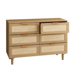 43.31" 6-Drawer Rattan Dresser For Living Room And Bedroom - ModernLuxe 13 43.31" 6-Drawer Rattan Dresser For Living Room And Bedroom - ModernLuxe -Furniture Outlet Store GUEST 209cebfb e5e8 43b1 a04f a4486b5e1ac7