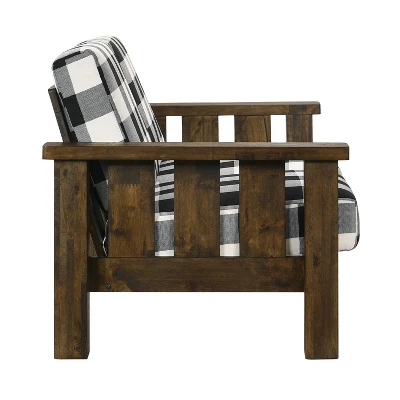 Jovie Gingham Rustic Loveseat - HOMES: Inside + Out 2 Jovie Gingham Rustic Loveseat - HOMES: Inside + Out - Image 2