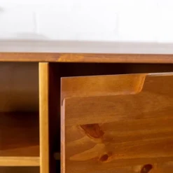 Solid Wood Mid-Century Modern TV Stand For TVs Up To 65" - Saracina Home -Furniture Outlet Store GUEST 24388e01 9630 463f 8a30 f252940cc164