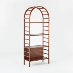 72" Holladay Curved Wooden Bookcase - Threshold™ Designed With Studio McGee -Furniture Outlet Store GUEST 245145c7 43e9 43cb 9096 d7c8d5f6dc83