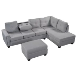 108" Reversible L-Shape Sectional Sofa Couch With Storage Ottoman-ModernLuxe -Furniture Outlet Store GUEST 261f9c97 8361 42af a0f8 f1341f4386d7