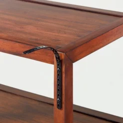 40" 4-Shelf Wood & Cane Transitional Ladder Bookshelf - Brown - Hearth & Hand™ With Magnolia -Furniture Outlet Store GUEST 26f759d4 4d8f 4a17 b992 fcd6ff400d2b