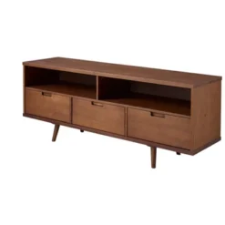 Cara Mid-Century Modern 3 Drawer TV Stand For TVs Up To 65" - Saracina Home -Furniture Outlet Store GUEST 27a24018 e7a9 4d99 88df 5f5a13923937
