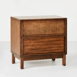 Wood & Cane Transitional Nightstand - Hearth & Hand™ With Magnolia 19 Wood & Cane Transitional Nightstand - Hearth & Hand™ With Magnolia -Furniture Outlet Store GUEST 27e1b45f d228 494b a9ec 75b5bcedc7f2