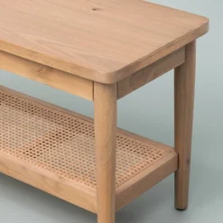 Wood & Cane Bench Natural - Hearth & Hand™ With Magnolia -Furniture Outlet Store GUEST 3148ecc4 67d2 4687 b753 97399c771307