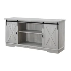 Modern Transitional Sliding Barndoor TV Stand For TVs Up To 65"- Saracina Home 39 Modern Transitional Sliding Barndoor TV Stand For TVs Up To 65"- Saracina Home -Furniture Outlet Store GUEST 31a34286 e5bc 4cdb 95bc c04f39622d58