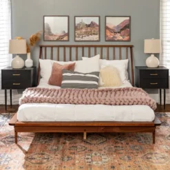 Boho Solid Wood Spindle Platform Bed - Saracina Home -Furniture Outlet Store GUEST 34e37aae 945b 4e1c b588 d216ba7b0bcd