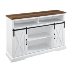 Transitional Sliding Barndoor Highboy TV Stand For TVs Up To 58" - Saracina Home 37 Transitional Sliding Barndoor Highboy TV Stand For TVs Up To 58" - Saracina Home -Furniture Outlet Store GUEST 3adcd44f b538 4274 a64c 77f6c0af0695