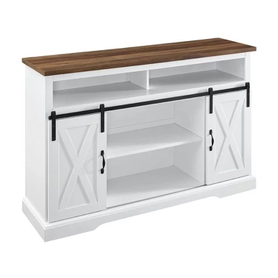 Transitional Sliding Barndoor Highboy TV Stand For TVs Up To 58" - Saracina Home 19 Transitional Sliding Barndoor Highboy TV Stand For TVs Up To 58" - Saracina Home - Image 19