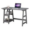 Designs2Go Trestle Desk With Shelves - Breighton Home