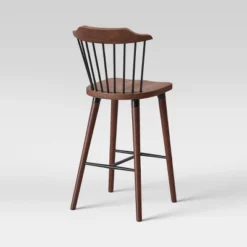 Delway Curved Back Mixed Material Counter Height Barstool Walnut - Threshold™ -Furniture Outlet Store GUEST 3e53f265 ac14 41e9 bdd1 5f971bc1bb5a