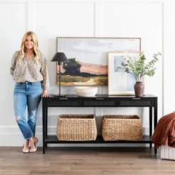 East Bluff Woven Drawer Console Table - Threshold™ Designed With Studio McGee -Furniture Outlet Store GUEST 3fbfc6cc 1762 479f 85f6 5816e3ff493f