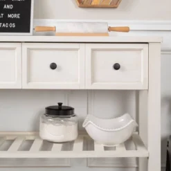 48" Farmhouse Solid Wood 2 Drawer Buffet White - Saracina Home -Furniture Outlet Store GUEST 4072e9fb 834f 40c9 bb46 3cbe1815eaad