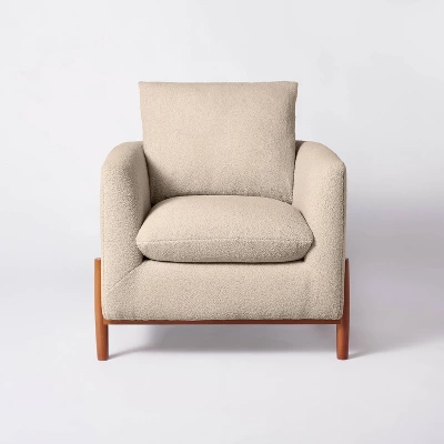 Elroy Faux Shearling Accent Chair With Wood Legs - Threshold™ Designed With Studio McGee 2 Elroy Faux Shearling Accent Chair With Wood Legs - Threshold™ Designed With Studio McGee - Image 2