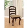 Set Of 2 Danburn Floral Accented Ladder Back Side Chair Dark Walnut - HOMES: Inside + Out