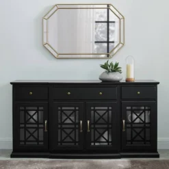 Selma Transitional 3 Tiered Ornate Fretwork Door Sideboard - Saracina Home -Furniture Outlet Store GUEST 4519c326 0c14 46d5 9b96 b5972325bc64