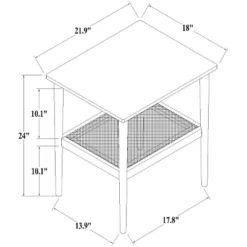 Wood & Cane Square Accent Side Table - Hearth & Hand™ With Magnolia -Furniture Outlet Store GUEST 46b28839 eb42 4b32 a0f7 6d40fd6b5238