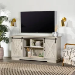 Modern Transitional Sliding Barndoor TV Stand For TVs Up To 65"- Saracina Home 31 Modern Transitional Sliding Barndoor TV Stand For TVs Up To 65"- Saracina Home -Furniture Outlet Store GUEST 4792b222 989e 4d2f a170 a61b30209fd2