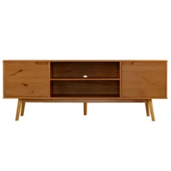 Solid Wood Mid-Century Modern TV Stand For TVs Up To 80" - Saracina Home 33 Solid Wood Mid-Century Modern TV Stand For TVs Up To 80" - Saracina Home -Furniture Outlet Store GUEST 48805313 cc17 4994 abcd 906cc16aab94