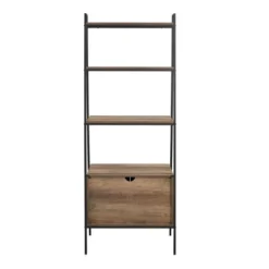 72" Open Shelf And Closed Storage Cabinet Ladder Bookcase - Saracina Home -Furniture Outlet Store GUEST 48b42602 a941 4f60 80c3 bd3ce1969bfa