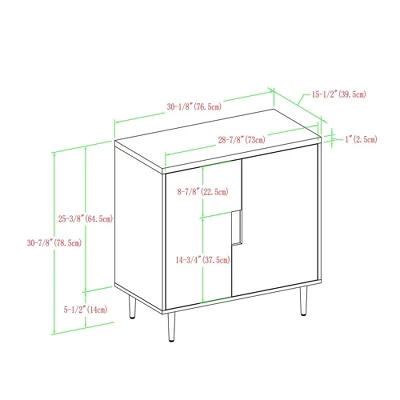 Modern Accent Cabinet With Color Pop Interior - Saracina Home 6 Modern Accent Cabinet With Color Pop Interior - Saracina Home - Image 6
