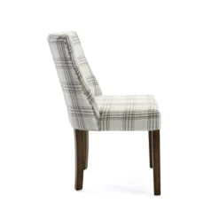2pk Harman Contemporary Upholstered Plaid Dining Chairs Gray/Light Beige/Brown - Christopher Knight Home -Furniture Outlet Store GUEST 51abdcd1 98ba 4f06 aac9 75ce5b27b4d7