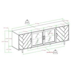 Vik Modern Boho 4 Door Herringbone TV Stand For TVs Up To 80" - Saracina Home 13 Vik Modern Boho 4 Door Herringbone TV Stand For TVs Up To 80" - Saracina Home -Furniture Outlet Store GUEST 52b388c7 9de8 439f b345 685161ddaa8a