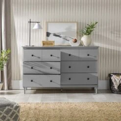 Stiva Classic Mid-Century Modern Horizontal 6 Drawer Dresser - Saracina Home 24 Stiva Classic Mid-Century Modern Horizontal 6 Drawer Dresser - Saracina Home -Furniture Outlet Store GUEST 53801b5f b1d4 4b04 8c85 a7971d352e4e
