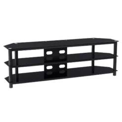 Travers Open Shelves TV Stand For TVs Up To 82" Black - CorLiving 13 Travers Open Shelves TV Stand For TVs Up To 82" Black - CorLiving -Furniture Outlet Store GUEST 54f85528 267a 418b bedf 533a44ec7149