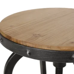 2pc Farmdale Industrial Firwood Adjustable Height Swivel Counter Height Barstools Antique Natural/Pewter - Christopher Knight Home -Furniture Outlet Store GUEST 561edad3 fe92 4095 8ef3 4d2416b1366a