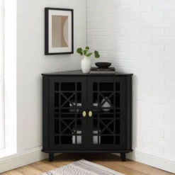2 Door Corner Accent Cabinet With Fretwork Doors - Saracina Home 16 2 Door Corner Accent Cabinet With Fretwork Doors - Saracina Home -Furniture Outlet Store GUEST 56432bd0 d98d 41c7 8ca0 8e740f3e8fc7