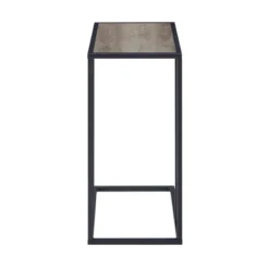 23" Modern Rectangle Two-Tone C Side Table With Metal Base - Saracina Home 12 23" Modern Rectangle Two-Tone C Side Table With Metal Base - Saracina Home -Furniture Outlet Store GUEST 5bfa4338 4c50 438e 8f84 c70205739613