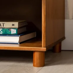 Set Of 2 Katie Transitional Tray Top 1 Drawer Solid Wood Nightstands Caramel - Saracina Home -Furniture Outlet Store GUEST 5f31facb f1d6 47eb 8183 c3bd65f1f462