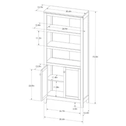 72" Carson 5 Shelf Bookcase With Doors - Threshold™ -Furniture Outlet Store GUEST 5fdf42c1 8555 4b08 bc20 610b4dd9a0ed