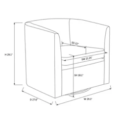 Vernon Upholstered Barrel Swivel Chair Light Brown Velvet - Threshold™ Designed With Studio McGee -Furniture Outlet Store GUEST 5fe00eaa 81ff 454f b46c 0da142b5764f