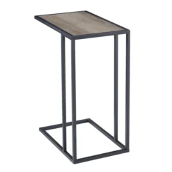 23" Modern Rectangle Two-Tone C Side Table With Metal Base - Saracina Home 13 23" Modern Rectangle Two-Tone C Side Table With Metal Base - Saracina Home -Furniture Outlet Store GUEST 60d202d8 3d4a 432c abd0 7647db4d46f5