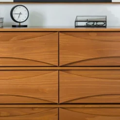 Mid-Century Modern Contoured 6 Drawer Dresser - Saracina Home -Furniture Outlet Store GUEST 61f25de7 0b62 4672 91e0 e130fd8e5839