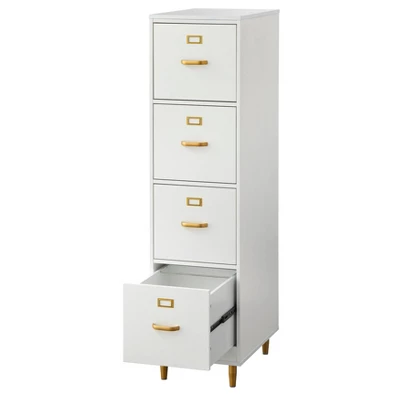 Dixie 4 Drawer Filing Cabinet White - Buylateral 4 Dixie 4 Drawer Filing Cabinet White - Buylateral - Image 4