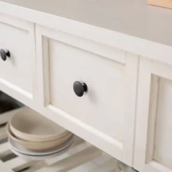 48" Farmhouse Solid Wood 2 Drawer Buffet White - Saracina Home -Furniture Outlet Store GUEST 647ab7e8 3c9a 4e65 bc71 7f38e193a85e